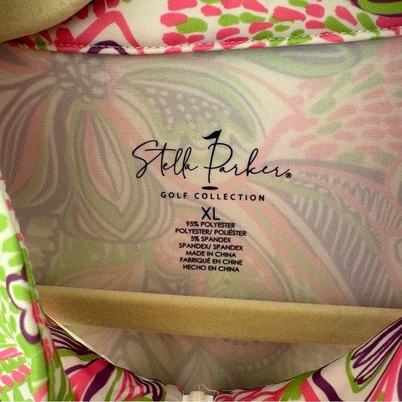 Stella Parker Golf Collection Long Sleeve Floral Pattern Dress - XL - Lilac - Picture 5 of 11